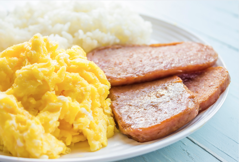 Spam Breakfast, Spam and eggs, Hawaii, Hawaiian trends, food trends, 